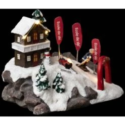 Scuola Di Sci Con Luce Notturna Natalizia 5 L Lm B O - Feeric Lights & Christmas