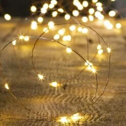 Ghirlande Di Rame Per Interni - 20 Batterie Bianche A Led - Feeric Lights & Christmas