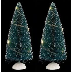 Accessorio Per Il Villaggio Di Natale, 2 Alberi - Accessorio, H. 15 Cm - Feeric Lights & Christmas