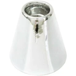 Portacandele In Ceramica A Sfera D Argento - Cono - Feeric Lights & Christmas