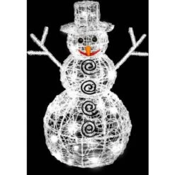 Pupazzo Di Neve Di Forma Acrilica - Fix 3d Bianco 100 Led 60 Cm - Feeric Lights & Christmas