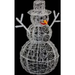 Pupazzo Di Neve Di Forma Acrilica - Fix 3d Bianco 100 Led 60 Cm - Feeric Lights & Christmas -Lemax Negozio 83768970 3