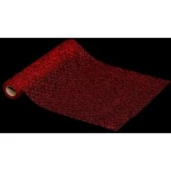 Tessuto Di Maglia Con Paillettes Rosso 28 X 300 Cm - Feeric Lights & Christmas