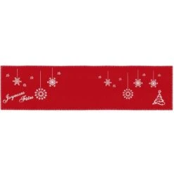Runner Di Feltro Rosso -  120 X 30 - Feeric Lights & Christmas -Lemax Negozio 83772022 4