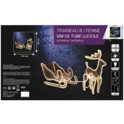 Slitta + 1 Renna Tubo Per Lucciole 12m, Interno Esterno - Maglia - Feeric Lights & Christmas -Lemax Negozio 83775988 3