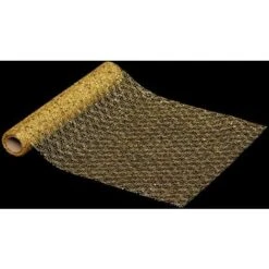 Tessuto A Rete Con Paillettes Oro 28 X 300 Cm - Feeric Lights & Christmas