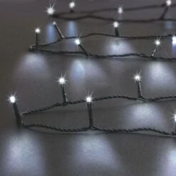 Ghirlanda Progressiva All Aperto Bianca 48led - Progressive Garland Outdoor 48led Bianco, Batteria, Rame, Pvc, Ferro, Lunghezza 350 Cm - Feeric Lights & Christmas