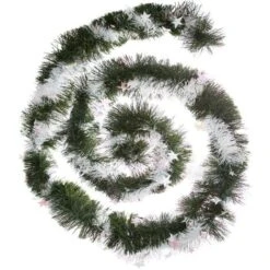 Stella Ghirlanda Verde EMB L300 - Blanc / Vert - Feeric Lights & Christmas