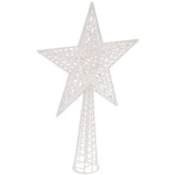 Stemma Della Stella Bianca - Glitter, H. 38 Cm - Feeric Lights & Christmas