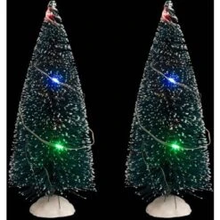 Accessorio Per Il Villaggio Di Natale, 2 Alberi - Abete L Multicolore X 2 15 Cm - Feeric Lights & Christmas