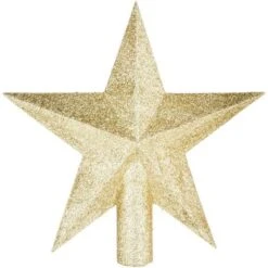 Crest Star 22 Cm Oro Glitter - Feeric Lights & Christmas