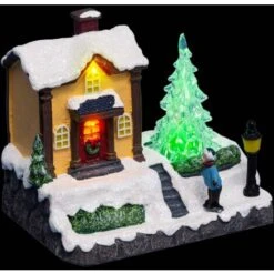 Casa Di Natale + Abete 3l In Poliresina - Feeric Lights & Christmas