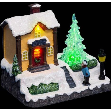 Casa Di Natale + Abete 3l In Poliresina - Feeric Lights & Christmas 3 Casa Di Natale + Abete 3l In Poliresina - Feeric Lights & Christmas