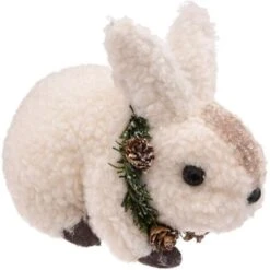 Corona Di Lana Di Coniglio In Polistirolo 14cm - Feeric Lights & Christmas
