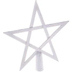 Stella Stemma Bianco 20 Cm - Feeric Lights & Christmas