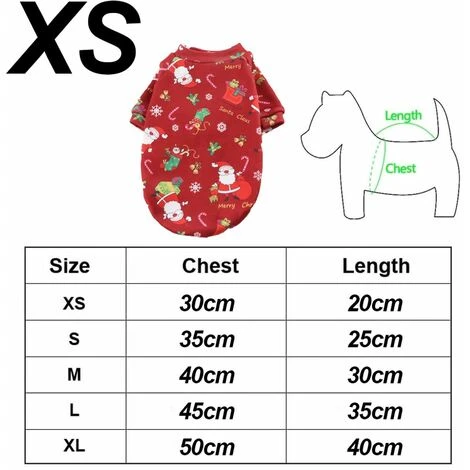 Pet Christmas Holiday Dog Cat Pet Abbigliamento Natalizio Costume (XS) 4 Pet Christmas Holiday Dog Cat Pet Abbigliamento Natalizio Costume (XS) - immagine 2